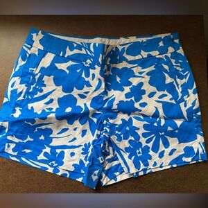 J. Crew blue/white floral shorts. Size 8.